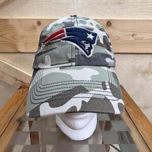 New England Patriots Hat Cap Strap Back Womens Camo Green NFL Football 47 Brand